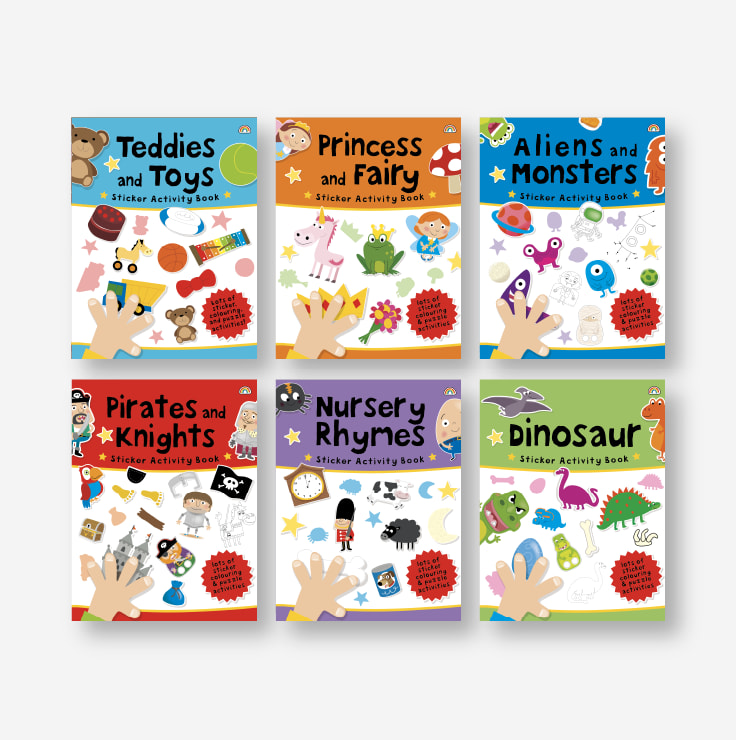 Sticker activity suitcase - Let's Play book covers