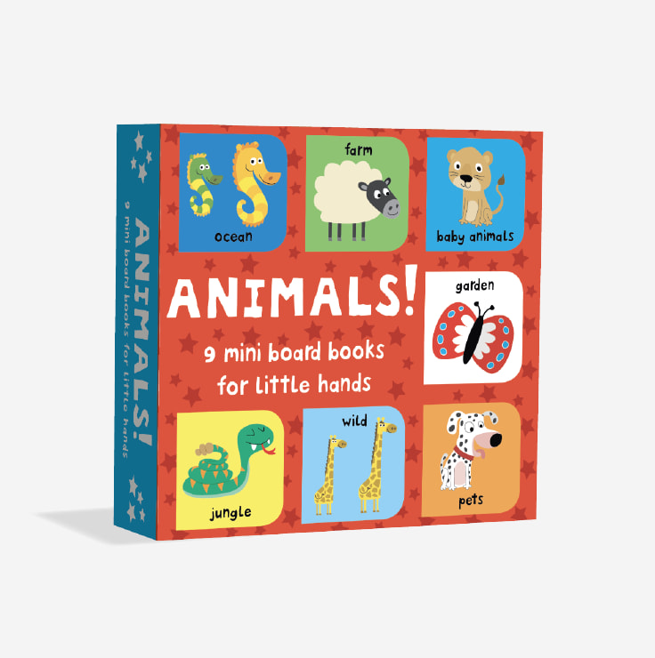 Chunky 9 Book Suitcase - Animals box