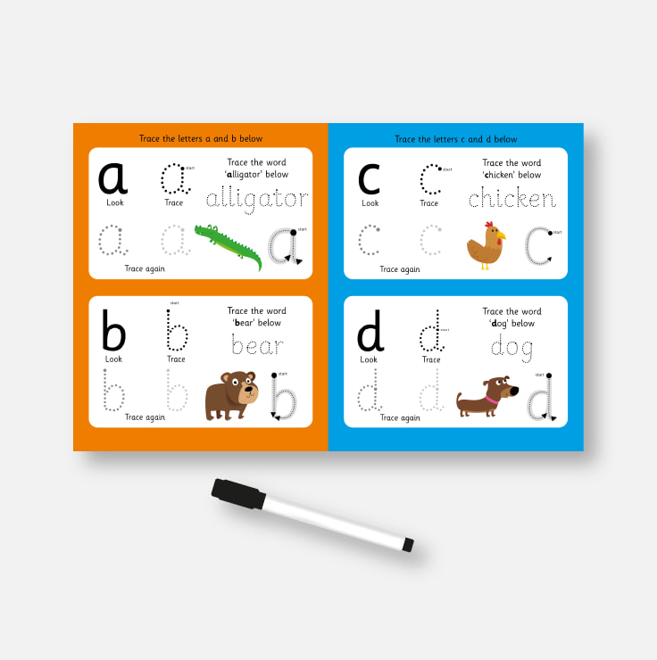 Let's Get Ready for school - Animals Box example spread