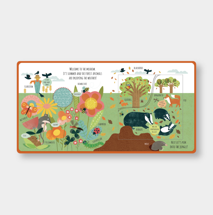 Peek Inside - The Wild example spread flaps closed