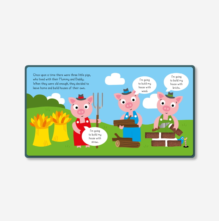 Touchy Feely Tales - The Three Little Pigs example spread