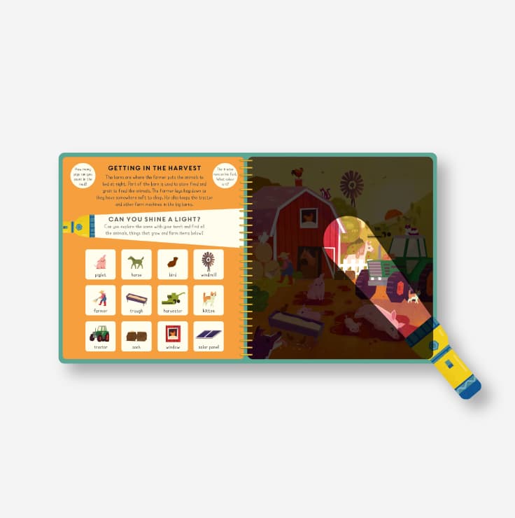 Shine a light Farmyard spread with torch