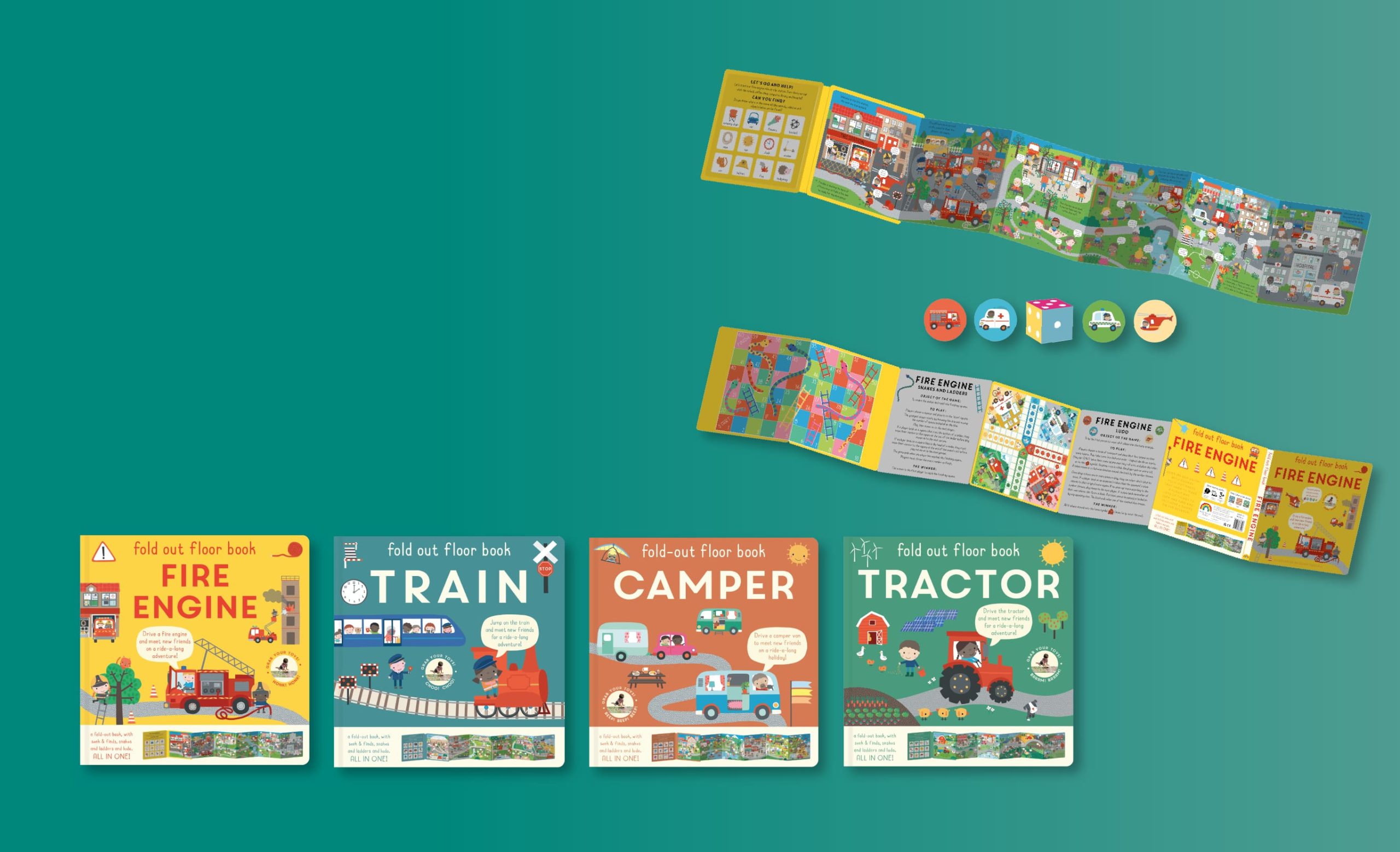 Fold out floor books