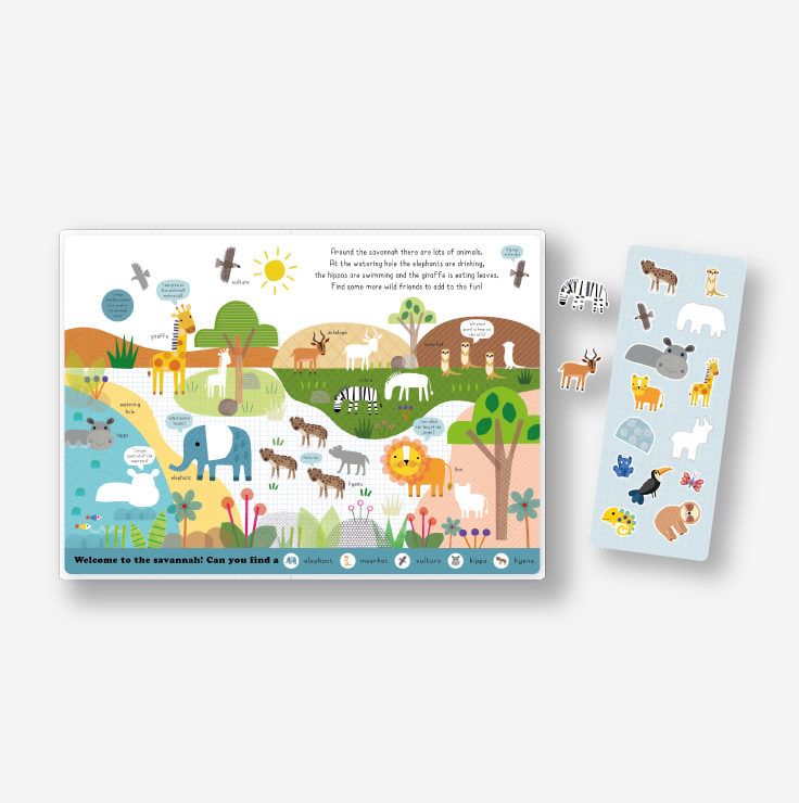 Stretchy stickers wild spread
